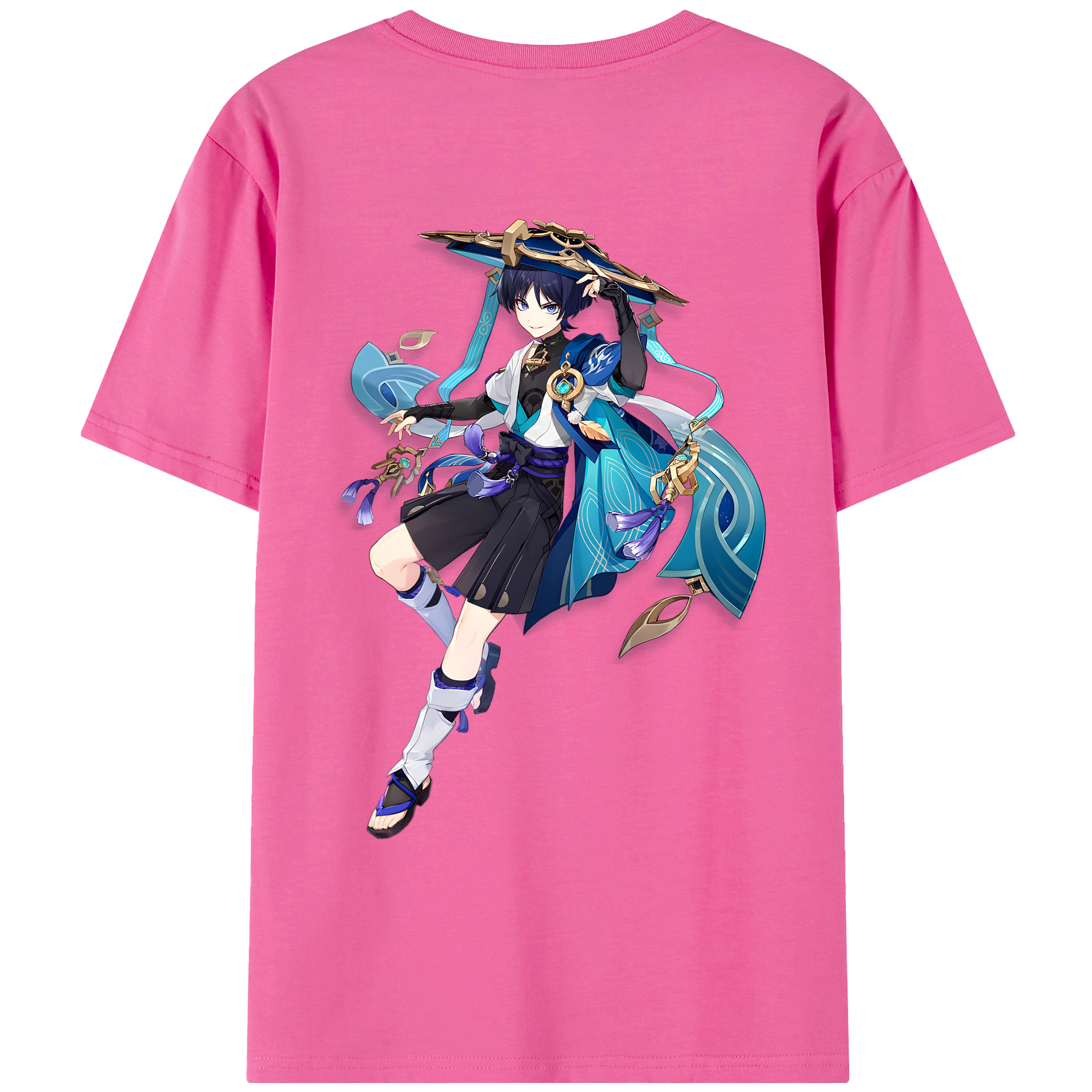 げんし神 さんペい genshin Sanpei レディース半袖Tシャツ(バックプリント)